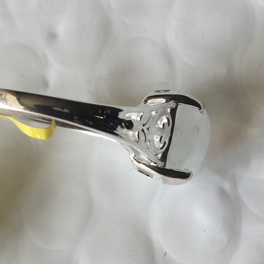 Rainbow Moonstone Ring in Sterling Silver - Picture 3 of 6